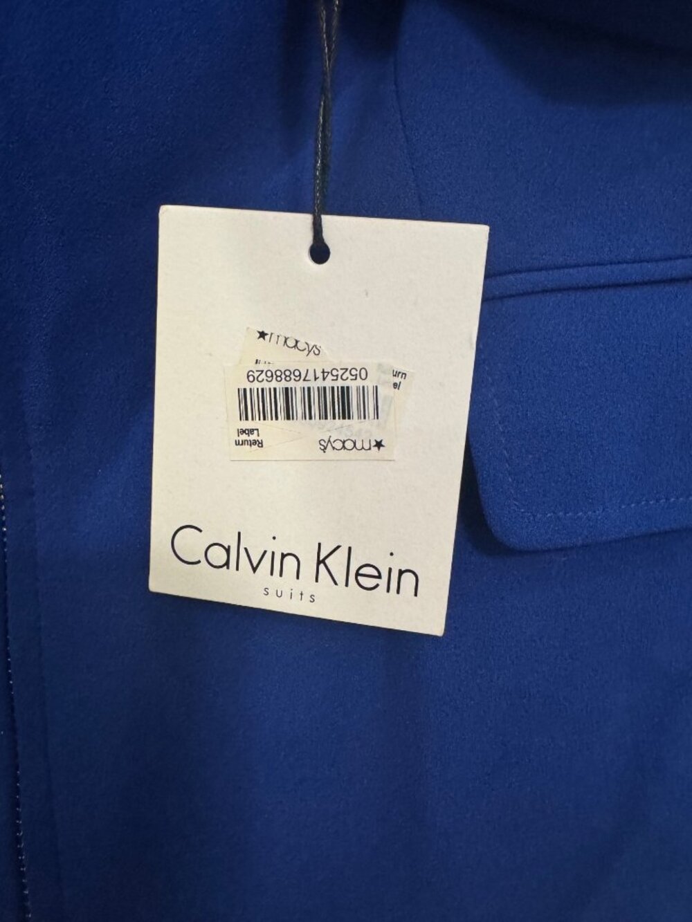Calvin Klein Womens Royal Blue Zip-Front Blazer Jacket Size 8 NWT - Picture 3 of 7